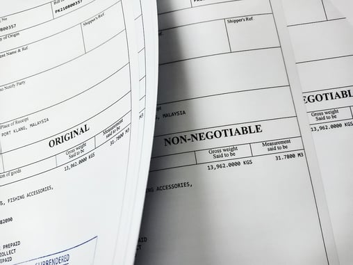  Bill of Lading